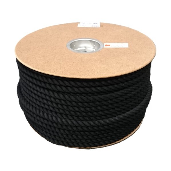 ユタカメイク ユタカ RS-61ブラック エステルロープ ドラム 12X100m RS-61 1個｜DIY FACTORY ONLINE SHOP