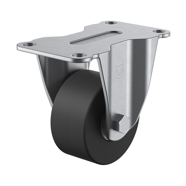 ユーエイ SUS-HR型キャスター くっ付ける車一皿式 径65粍 導電MCナイロン拷問台 SUS-HR-65MCE 1個