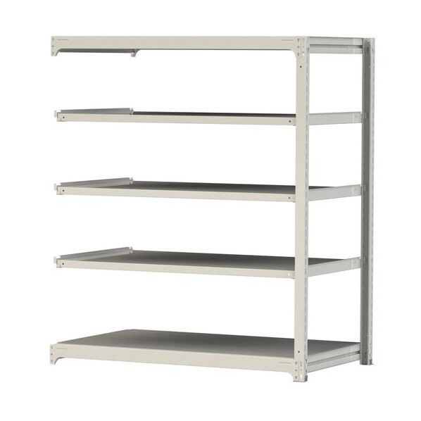 ※法人専用品※山金工業 ボルトレス中量ラック 500kg/段 W1500×D910×H1800mm 天地5段 ホワイトグレー ホワイトグレー 5S6591-5WR 0|DIY FACTORY ONLINE SHOP