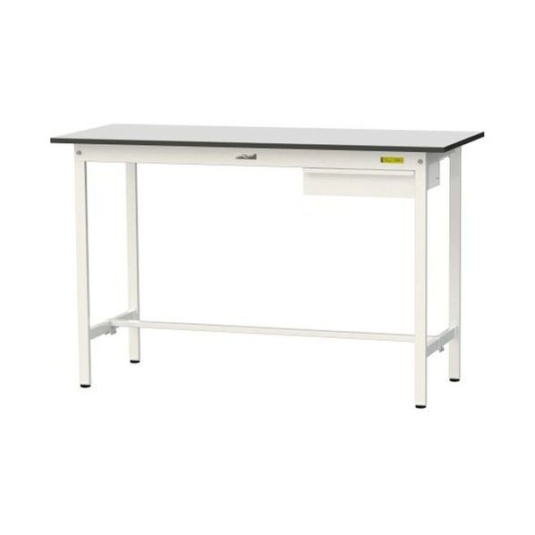 ワークテーブル 固定式 キャビネット付 ライトグレー(天板)/シルキーホワイト( SURH-1560U-GYW 1UNT