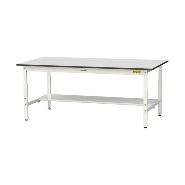 ※法人専用品※山金工業 ワークテーブル 高さ調整タイプ 半面棚板 ライトグレー(天板)/シルキーホワイト( SURA-1890T-GYW 1UNT｜DIY FACTORY ONLINE SHOP