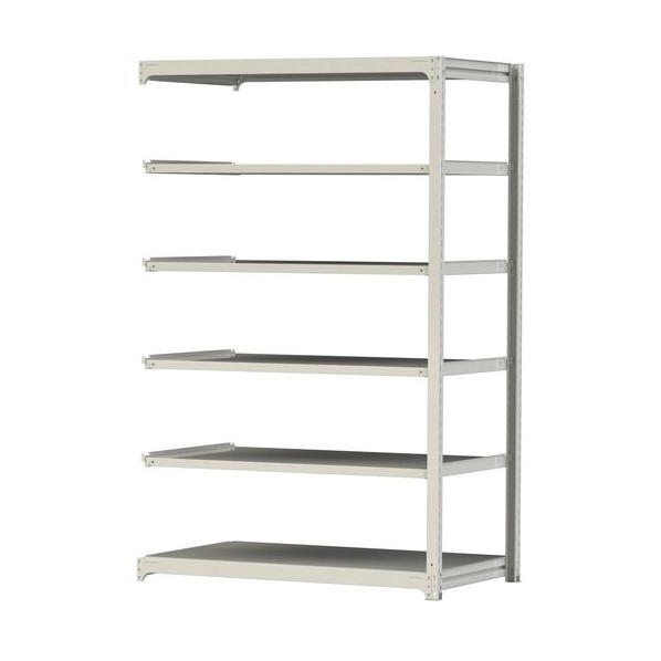 ※法人専用品※山金工業 ボルトレス中量ラック 500kg/段 W1500&times;D910&times;H2400mm 天地6段 ホワイトグレー ホワイトグレー 5S8591-6WR 0｜DIY FACTORY ONLINE SHOP