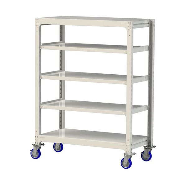 ※法人専用品※山金工業 中量ラック移動式 150kg/段 W1200&times;D620&times;H1677mm 天地5段 ホワイトグレー ホワイトグレー 3SC5462-5WUF 0｜DIY FACTORY ONLINE SHOP