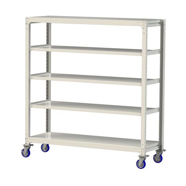 中量仕合わせ民族大移動式 150kg/段  W1800×D620×H1977粍 全ての存在5段 白いこと薄墨色 白いこと薄墨色 3SC6662-5WUF