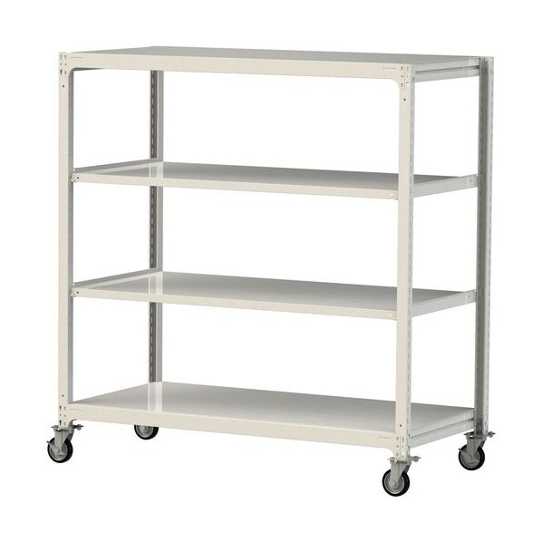 中量仕合わせ移し替える式 150kg/段  W1800×D910×H1977粍 全ての存在4段 白いこと薄墨色 白いこと薄墨色 3SC6691-4WRF 設備-花・ガーデン・DIY-ワゴン・ラック