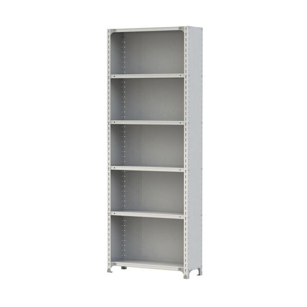 ※法人専用品※山金工業 ボルト式軽量ラック 3方パネル付 120kg/段 W900&times;D300&times;H2400mm 天地6段 ホワイトグレー ホワイトグレー 1.2S8330P-6W 0｜DIY FACTORY ONLINE SHOP