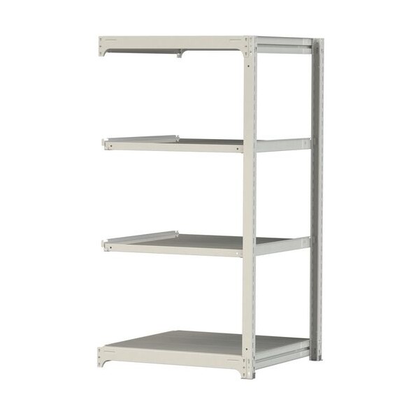 ※法人専用品※山金工業 ボルトレス中量ラック 300kg/段 W900&times;D910&times;H1800mm 天地4段 ホワイトグレー ホワイトグレー 3S6391-4WR 0｜DIY FACTORY ONLINE SHOP