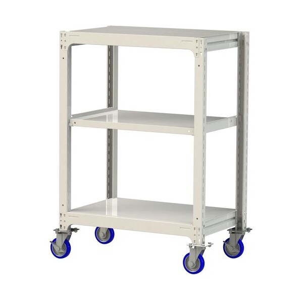 ※法人専用品※山金工業 中量ラック移動式 150kg/段 W900×D620×H1377mm 天地3段 ホワイトグレー ホワイトグレー 3SC4362-3WUF 0|DIY FACTORY ONLINE SHOP