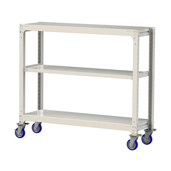 ※法人専用品※山金工業 中量ラック移動式 150kg/段 W1500&times;D480&times;H1377mm 天地3段 ホワイトグレー ホワイトグレー 3SC4548-3WUF 0｜DIY FACTORY ONLINE SHOP