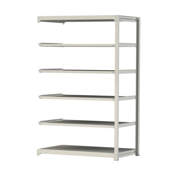 ※法人専用品※山金工業 ボルトレス中量ラック 300kg/段 W1500&times;D910&times;H2400mm 天地6段 ホワイトグレー ホワイトグレー 3S8591-6WR 0｜DIY FACTORY ONLINE SHOP