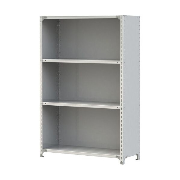 ※法人専用品※山金工業 ボルト式軽量ラック 3方パネル付 120kg/段 W1200&times;D450&times;H1800mm 天地4段 ホワイトグレー ホワイトグレー 1.2S6445P-4W 0｜DIY FACTORY ONLINE SHOP