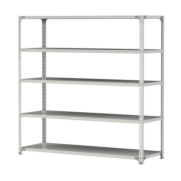 ※法人専用品※山金工業 ボルト式軽量ラック 120kg/段 W1800&times;D600&times;H1800mm 天地5段 ホワイトグレー ホワイトグレー 1.2S6660-5W 0｜DIY FACTORY ONLINE SHOP