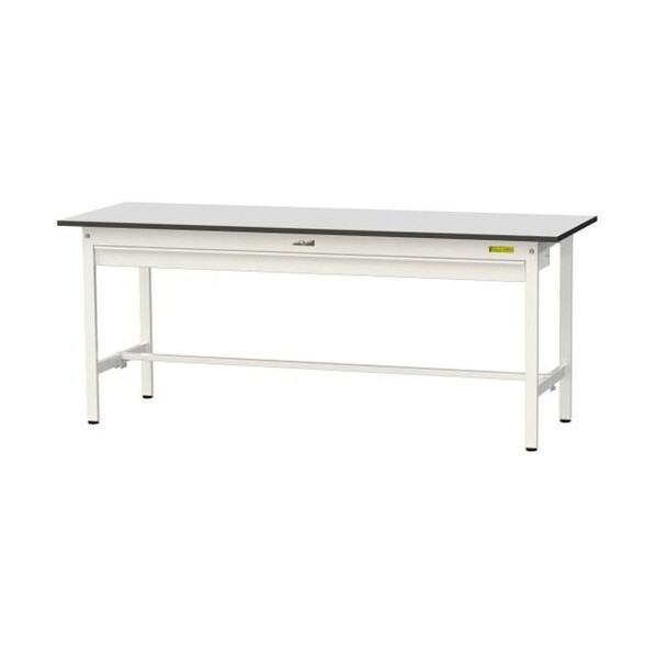 ワークテーブル 固定式 ワイド引出し付 ライトグレー(天板)/シルキーホワイト( SUR-1860W-GYW 1UNT