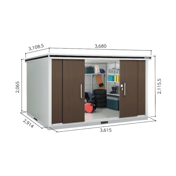 ※法人専用品※淀川製鋼所 ヨド物置 エルモ LMD-3629 ダークウッド LMD-3629DW 1点|DIY FACTORY ONLINE SHOP