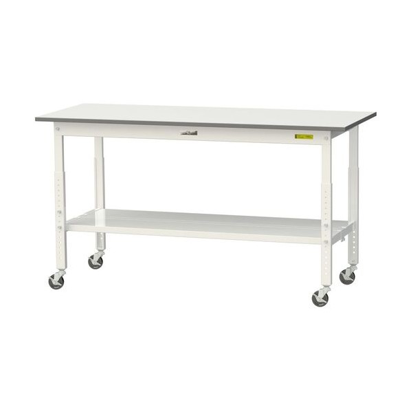 ※法人専用品※山金工業 ワークテーブル 150シリーズ 高さ調整タイプ移動式 SUPAC-1560TT-WW 1台