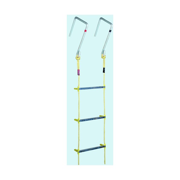 八ツ矢工業 アルミ縄はしごMLカギ付 5m 120510 1個|DIY FACTORY ONLINE SHOP