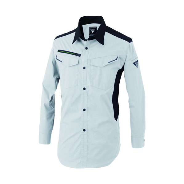 長袖シャツ1533-22-L シルバーグレー L シルバーグレー 1533-22-L 1着
