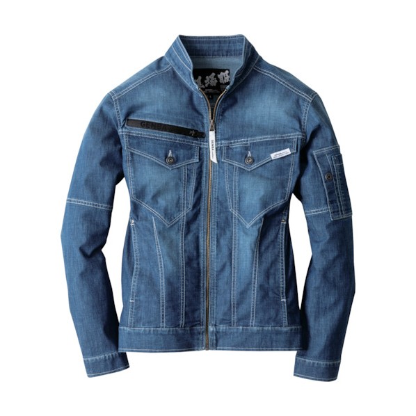 現場服ストレッチデニムブルゾン2814-15-LL 2814-IB-LL 1点