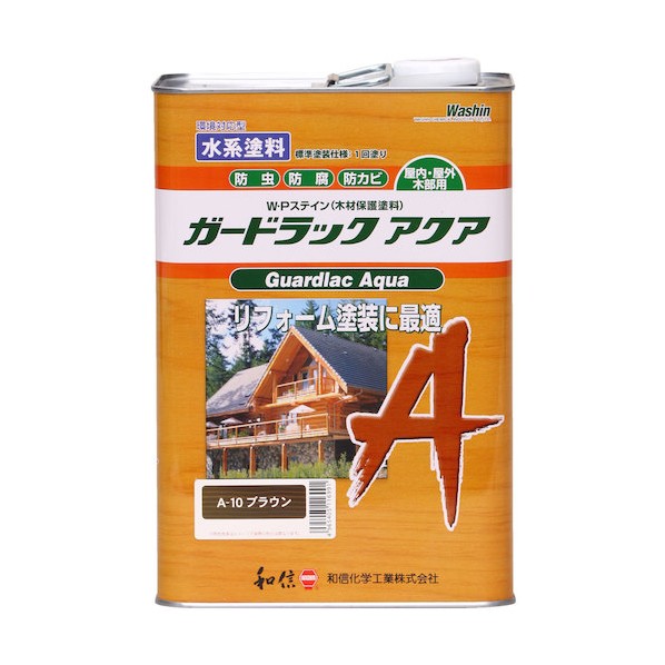和信舎密学加工 ガードラックアクアW･Pステはたご屋 3.5kg 赤銅色 58811 1缶