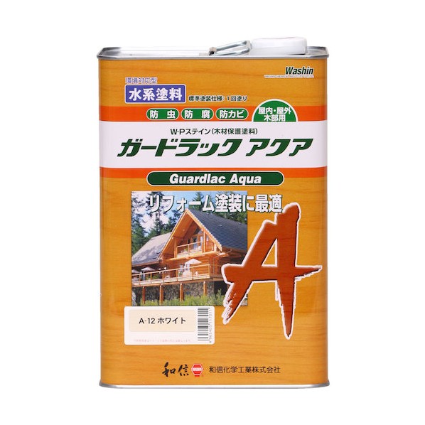 和信舎密学実業 ガードラックアクアW・Pステはたご屋(材木保護することえの具) 3.5kg A-12 白いこと 58813 1点