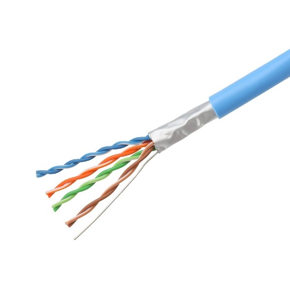 日本製線 1Gbps伝送対応 Cat.5e F/UTP 一括遮蔽シールドケーブル 300m巻 水 0.5-4P NSEDT-S(SB) 1点