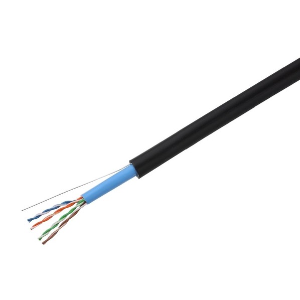 日本製線 周囲の状況思ん量り形 室外用 Cat.5e U/UTP有線テレビ 40m巻 黒 4PEMNSEDTEMLAPFR40 1点