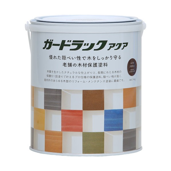 和信ペイント ガードラックアクア 1.4kg ブラウン 800387 1