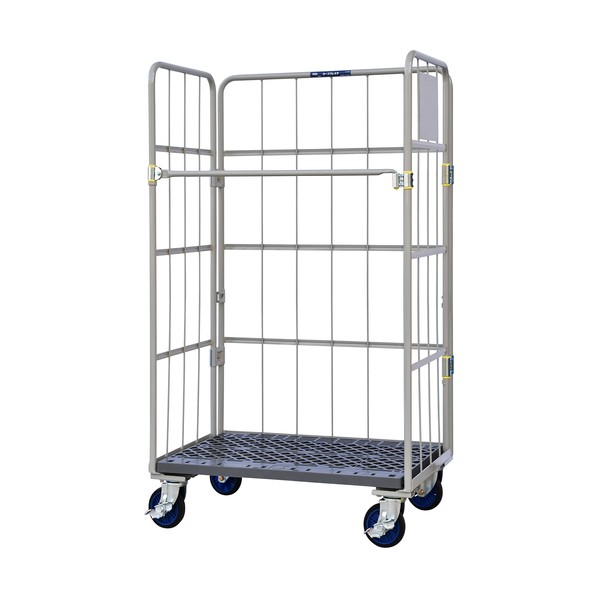 ※法人専用品※ワコーパレット 床板プラスチック製カゴ車 1000×650×1700 WKP-1065 1点