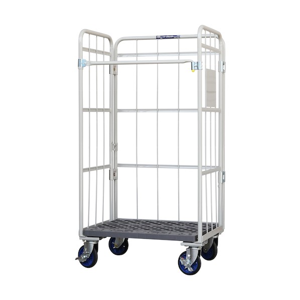 ワコーパレット 床板プラスチック製カゴ車 800×600×1500 WKP-8060L 1点