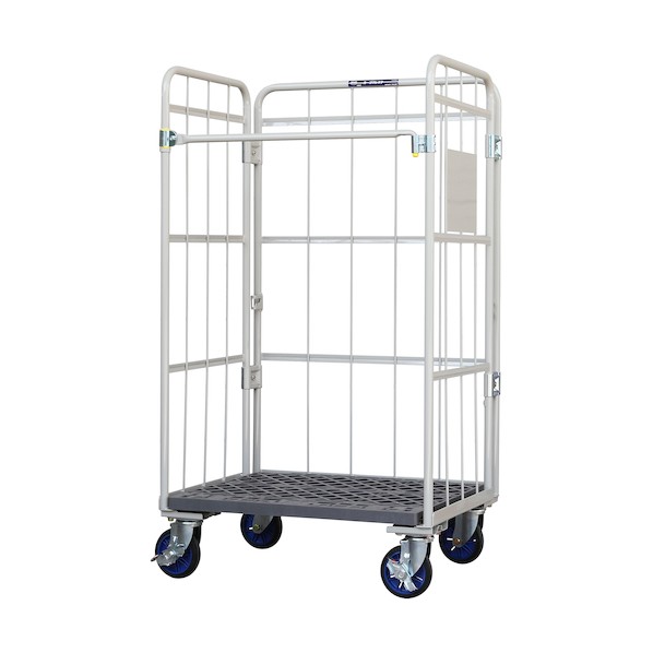 ワコーパレット 床板プラスチック製カゴ車 850×650×1500 WKP-8565L 1点