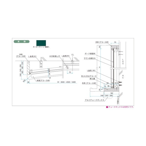 ※法人専用品※馬印 ホーローグリーン暗線入 木枠大型上下黒板 GWU612X 0｜DIY FACTORY ONLINE SHOP