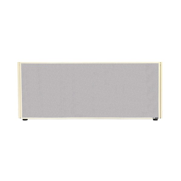 吸音デスクトップパネル 片面吸音仕様 フレームカラーホワイト W1200×H450mm CM1003 ｼﾙﾊﾞｰｸﾞﾚｰ KDTP-K1200450CM1003W