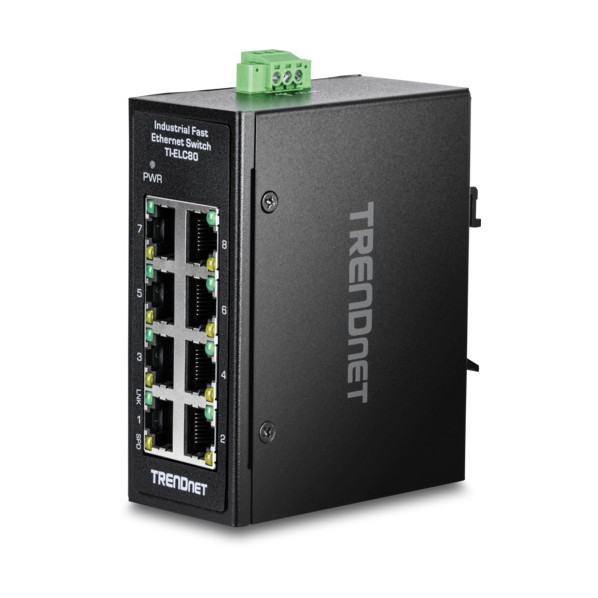 8界面 製作用ファストイーサネットDINレールミニスイッチ TI‐ELC80 TI-ELC80