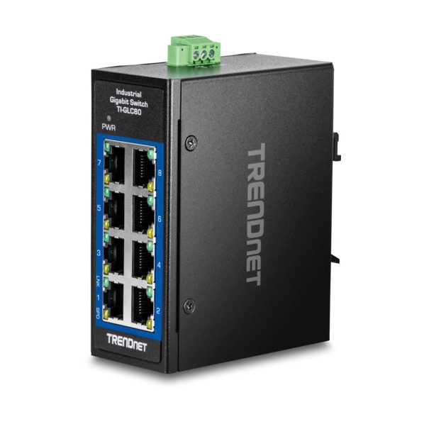 8界面 工業用ギガビットDINレールミニスイッチ TI‐GLC80 TI-GLC80