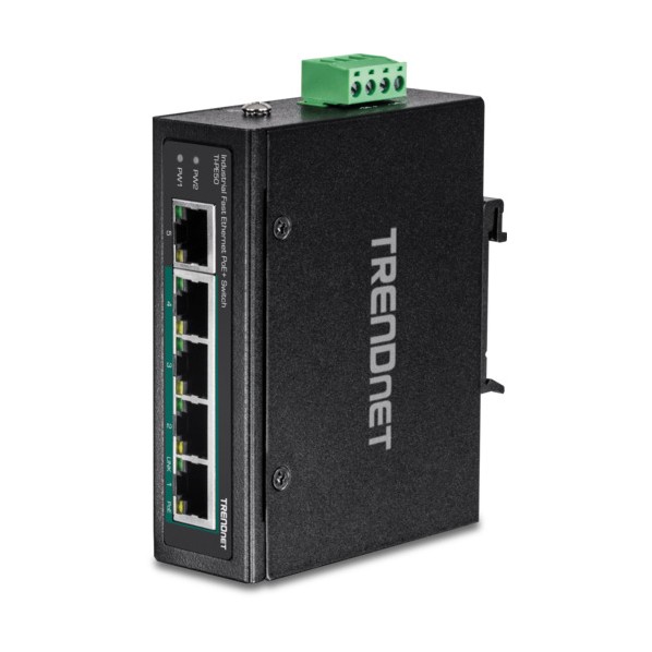 5界面工業用ファストイーサネットPoE＋DIN線路取り替えっこ TI-PE50 1個
