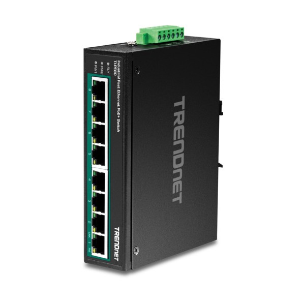 8界面製造用ファストイーサネットPoE＋DIN軌道取り替えっこ TI-PE80 1個 ネットワーク機器-パソコン・周辺機器-有線LAN