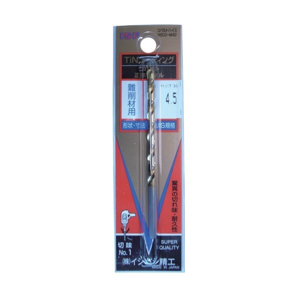 イシハシ精工 ＴＩＮコバルト正宗ドリル４．１ｍｍ 1点 x 10点