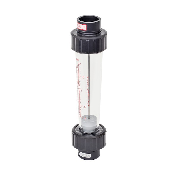 ACシリーズアクリル管式フローメータ 水用 3~30L/min 25ATS PVC AC-2530-PT-P 1点|DIY FACTORY ONLINE SHOP