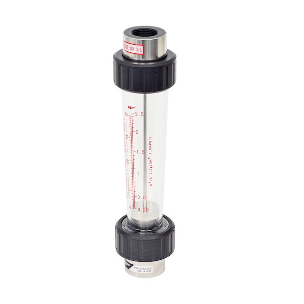 ACシリーズアクリル管式フローメータ 水用 4~40L/min Rc20A SUS316 AC-2040-6R-P 1点|DIY FACTORY ONLINE SHOP