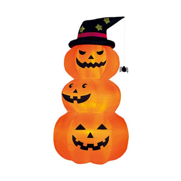 ハロウィンデコレーション エアブロー ビッグ3連パンプキン TE4-4041 6300053510 1台