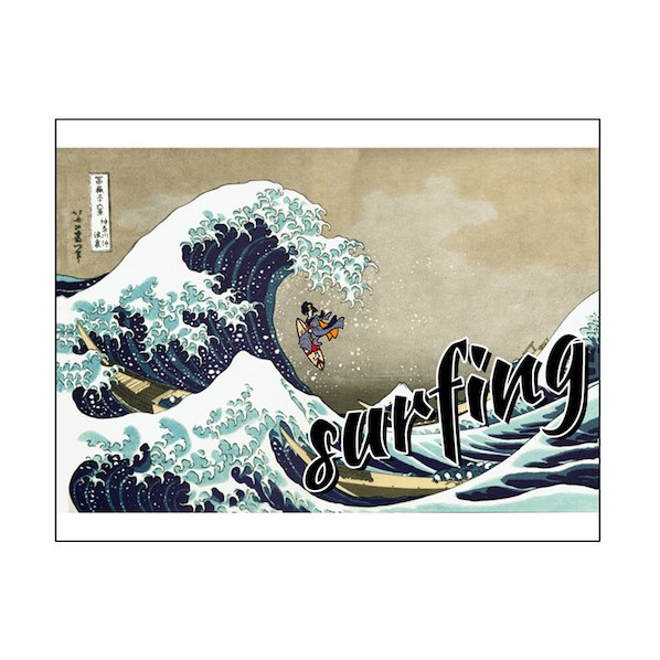 キャンバス Ukiyo-e surfing F6 No.43191 6300044103 1枚