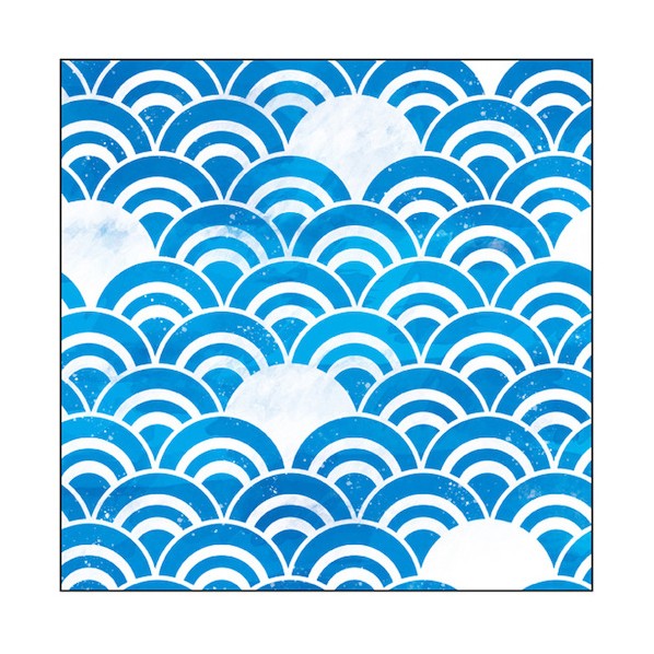 キャンバス Pattern 青海波(青) S20 No.43940 6300044159 1枚