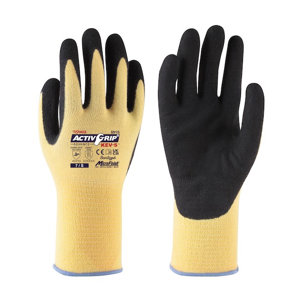 まとめ買い 耐切創手袋 ActivGripAdvance KEV-S 7/S 591S-12P-7S 12双