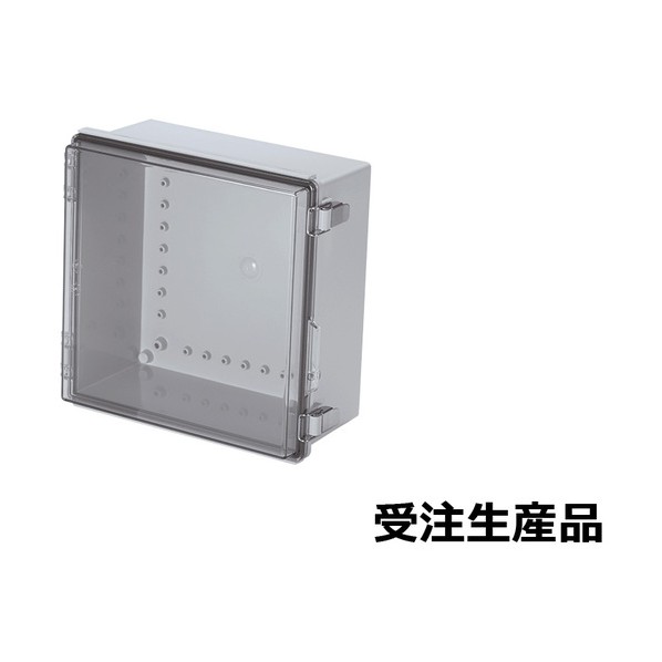 UL公証 雨合羽･防塵開閉式ポリカ-ボネートプラボックス BC-Cつづき物 151×300×300粍 押しかぶせる：澄み切った/上半身：点火装置薄墨色 BC-CTP-303015 1台