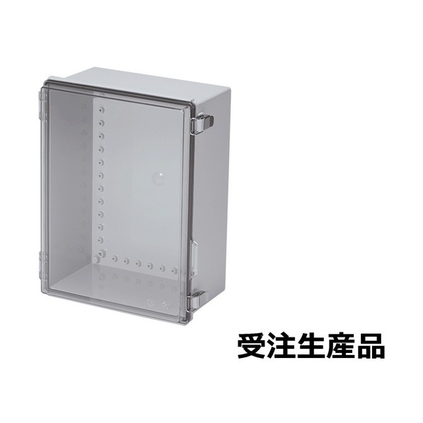 UL公許 雨合羽･防塵開閉式ポリカ-ボネートプラボックス BC-C続きもの 181×400×300粍 取りまかなう：澄み切った/上半身：点火装置薄墨色 BC-CTP-304018 1台