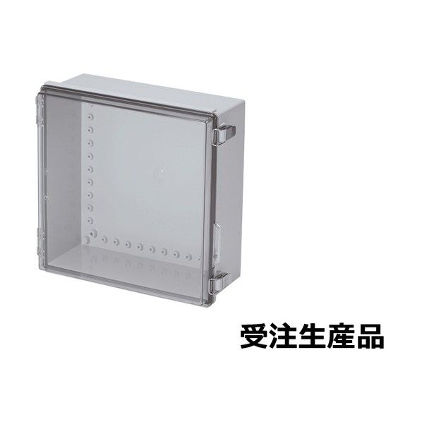 UL公証 雨合羽･防塵開閉式ポリカ-ボネートプラボックス BC-Cつづき物 150×350×350粍 押しかぶせる：澄み切った/上半身：点火装置薄墨色 BC-CTP-353515 1台