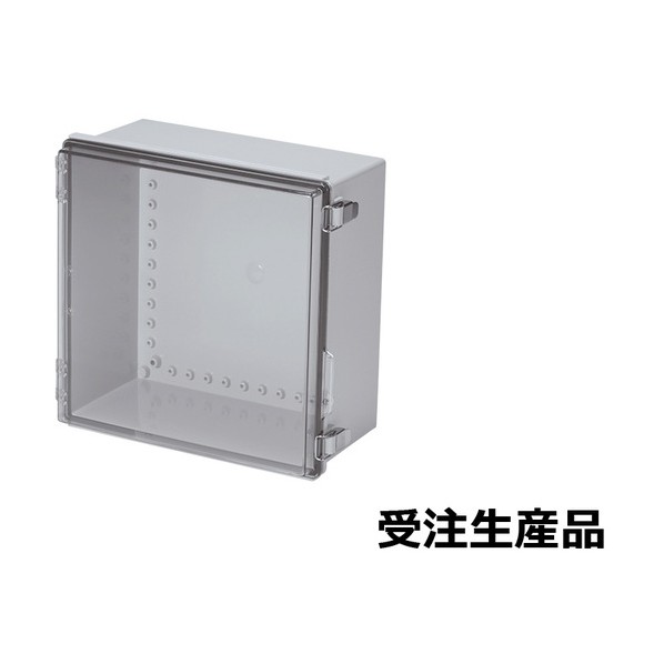 UL公許 雨合羽･防塵開閉式ポリカ-ボネートプラボックス BC-C続きもの 181×350×350粍 取りまかなう：澄み切った/上半身：点火装置薄墨色 BC-CTP-353518 1台