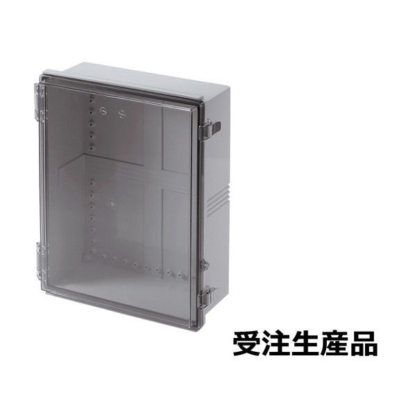 UL允許 雨合羽･防塵開閉式ポリカ-ボネートプラボックス BC-C続きもの 160×450×350粍 取りまかなう：澄み切った/上半身：ともし火薄墨色 BC-CTP-354516 1台