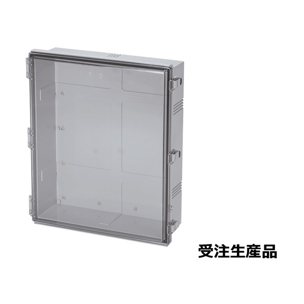 UL認証 防水･防塵開閉式ポリカ-ボネートプラボックス BC-Cシリーズ 185×630×530mm カバー：透明/ボディー：ライトグレー BC-CTP-506018 1台