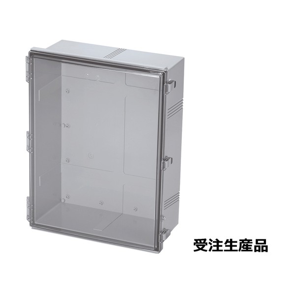 UL認証 防水･防塵開閉式ポリカ-ボネートプラボックス BC-Cシリーズ 258×730×530mm カバー：透明/ボディー：ライトグレー BC-CTP-507025 1台